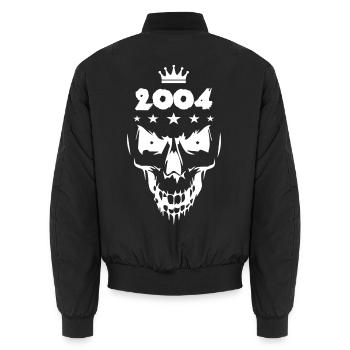 2004 Totenkopf - Unisex Bomberjacke - Schwarz - Hinten - AI Model Male 185 light (185cm)