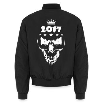 2017 Totenkopf - Unisex Bomberjacke - Schwarz - Hinten - AI Model Male 185 light (185cm)