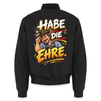 Habe Die Ehre Bavarian Charme - Unisex Bomberjacke - Schwarz - Hinten - AI Model Male 185 light (185cm)