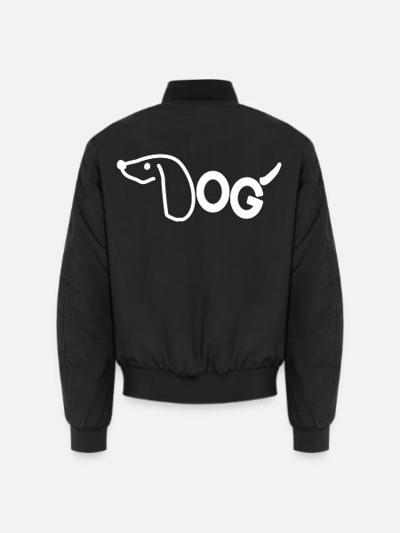 Hund Dackel Spruch - Unisex Bomberjacke - Schwarz