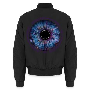 Tears in Rain - Unisex Bomberjacke - Schwarz - Hinten - AI Model Male 185 light (185cm)