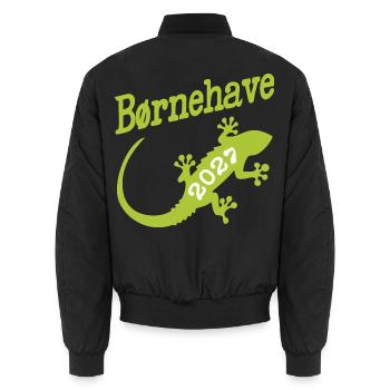 Dänischer Kindergarten 2027 - Unisex Bomberjacke - Schwarz - Hinten - AI Model Male 185 light (185cm)