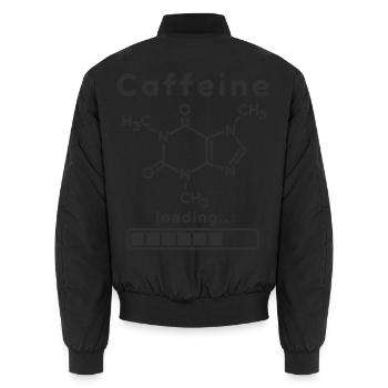 Koffein-Ladende Chemische Formel - Unisex Bomberjacke - Schwarz - Hinten - AI Model Male 185 light (185cm)