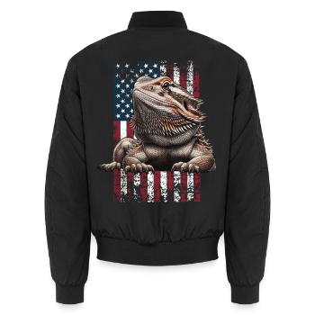 Bartagame US - Unisex Bomberjacke - Schwarz - Hinten - AI Model Male 185 light (185cm)