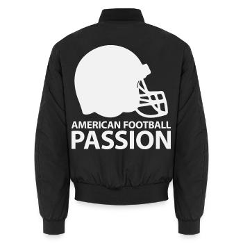 Leidenschaft für American Football - Unisex Bomberjacke - Schwarz - Hinten - AI Model Male 185 light (185cm)