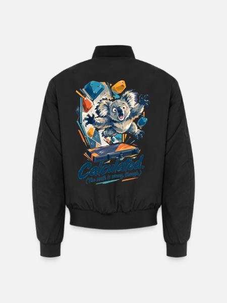 Koala Dyno: Calculated (The math is wrong though) - Unisex Bomberjacke - Schwarz