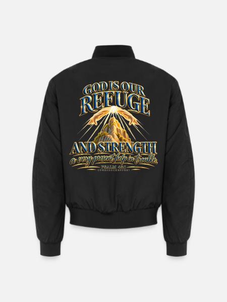 God is our help Psalm 46 - Unisex Bomberjacke - Schwarz