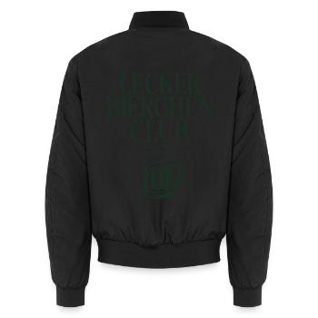 Lecker Bierchen Club - Unisex Bomberjacke - Schwarz - Hinten - AI Model Male 185 light (185cm)