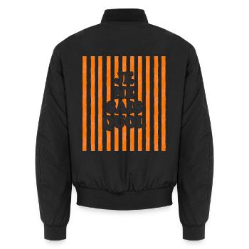 Je ne sais quoi – Französischer Charme - Unisex Bomberjacke - Schwarz - Hinten - AI Model Male 185 light (185cm)