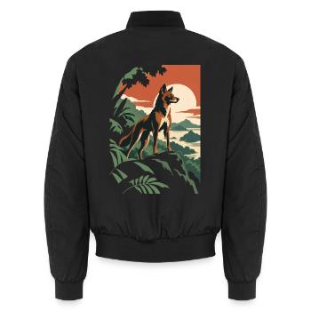 Philippinischer Waldhund - Unisex Bomberjacke - Schwarz - Hinten - AI Model Male 185 light (185cm)