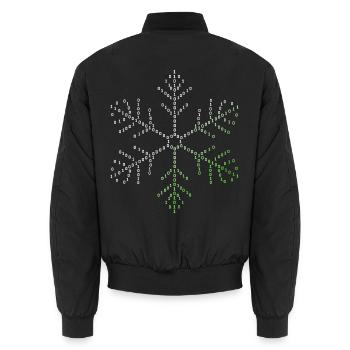Binärcode Schneeflocke Programmierer Informatik - Unisex Bomberjacke - Schwarz - Hinten - AI Model Male 185 light (185cm)