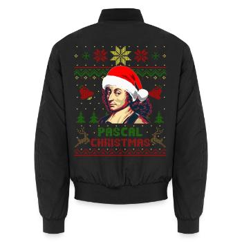 Blaise Pascal Pascal Weihnachten - Unisex Bomberjacke - Schwarz - Hinten - AI Model Male 185 light (185cm)