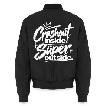 Urban Graffiti Script - Unisex Bomberjacke - Schwarz - Hinten - AI Model Male 185 light (185cm)