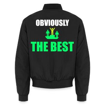 Offensichtlich das Beste - Unisex Bomberjacke - Schwarz - Hinten - AI Model Male 185 light (185cm)