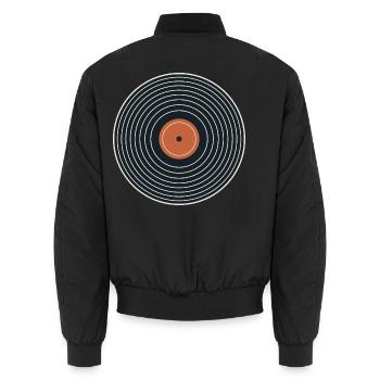 Vinyl Sessions - Unisex Bomberjacke - Schwarz - Hinten - AI Model Male 185 light (185cm)