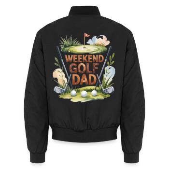 Golf Vater Motiv Geschenkidee - Unisex Bomberjacke - Schwarz - Hinten - AI Model Male 185 light (185cm)
