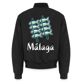 Willkommen in Malaga 8: El Espeto - Unisex Bomberjacke - Schwarz - Hinten - AI Model Male 185 light (185cm)