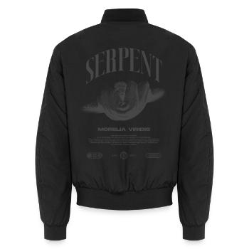 Green Tree Python Modern Reptile Keeper Streetwear - Unisex Bomberjacke - Schwarz - Hinten - AI Model Male 185 light (185cm)
