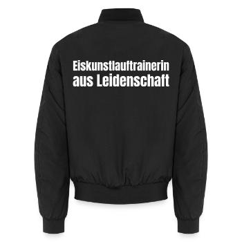 Eiskunstlauftrainerin aus Leidenschaft Geschenk - Unisex Bomberjacke - Schwarz - Hinten - AI Model Male 185 light (185cm)