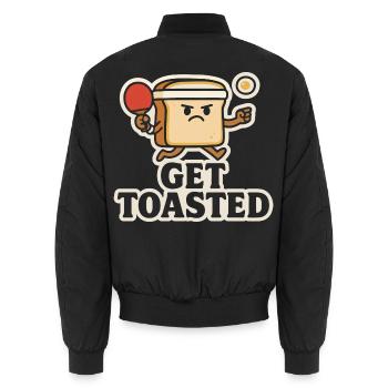 Get toasted - Unisex Bomberjacke - Schwarz - Hinten - AI Model Male 185 light (185cm)