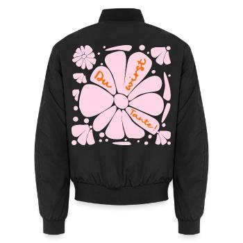 Du wirst Tante, Baby - Unisex Bomberjacke - Schwarz - Hinten - AI Model Male 185 light (185cm)