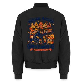 Warsaw Masovia Chopin Piano Geeks Oct - Unisex Bomberjacke - Schwarz - Hinten - AI Model Male 185 light (185cm)