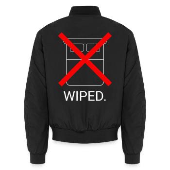 Minimalist Wiped Gaming Design - Unisex Bomberjacke - Schwarz - Hinten - AI Model Male 185 light (185cm)