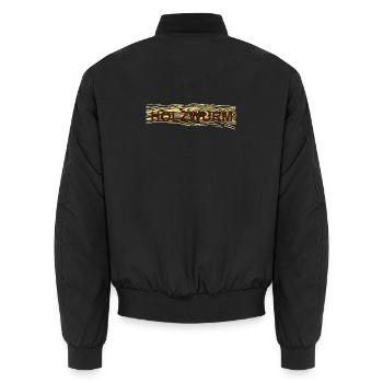 Holzwurm - Unisex Bomberjacke - Schwarz - Hinten - AI Model Male 185 light (185cm)