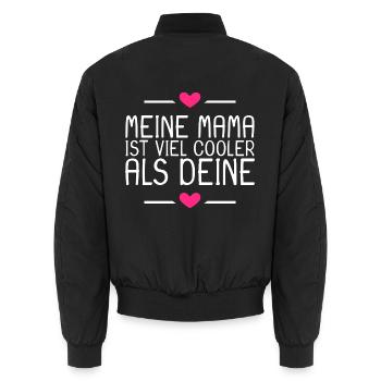 Lustige Sprüche Meine Mama Spruch Lustig - Unisex Bomberjacke - Schwarz - Hinten - AI Model Male 185 light (185cm)