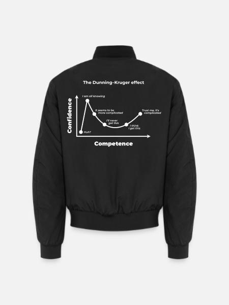 Der Dunning-Kruger-Effekt - Unisex Bomberjacke - Schwarz