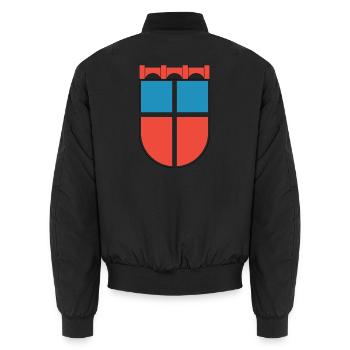 Wappen Saarland 1948 - Unisex Bomberjacke - Schwarz - Hinten - AI Model Male 185 light (185cm)