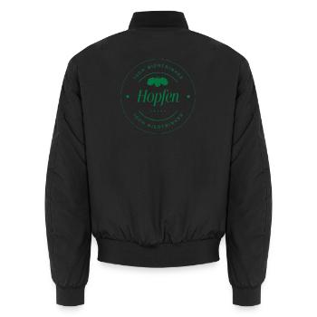 Hopfen & Bierliebe - Unisex Bomberjacke - Schwarz - Hinten - AI Model Male 185 light (185cm)