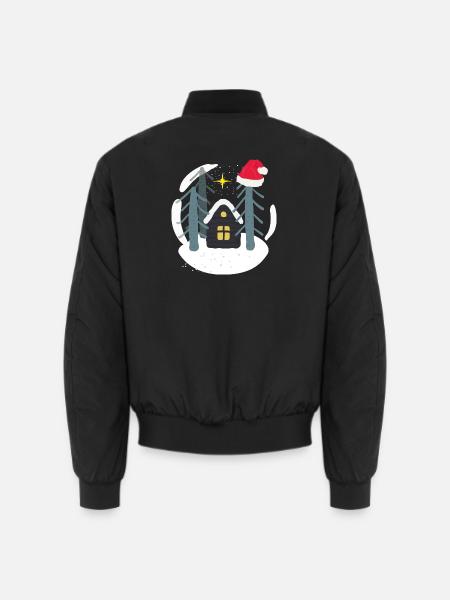 Winterzeit Weihnachtszeit - Unisex Bomberjacke - Schwarz