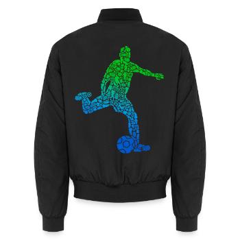 Fußball Spieler Fußballspieler Jungen Fußballer - Unisex Bomberjacke - Schwarz - Hinten - AI Model Male 185 light (185cm)