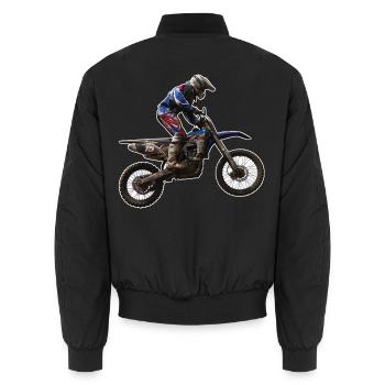 enduro - Unisex Bomberjacke - Schwarz - Hinten - AI Model Male 185 light (185cm)
