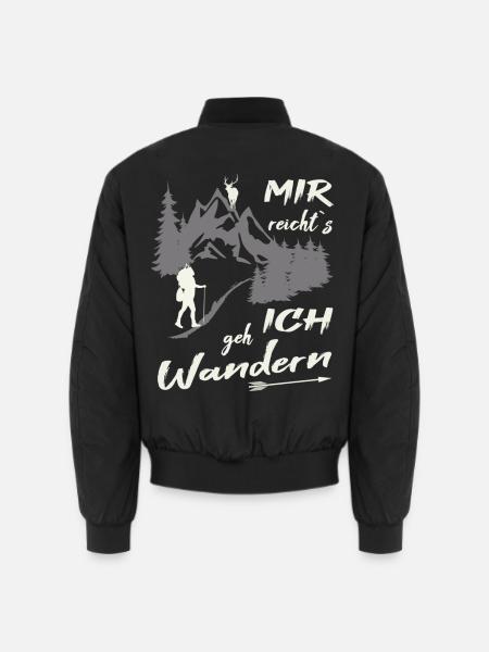 Mir reichts ich geh wandern - Unisex Bomberjacke - Schwarz