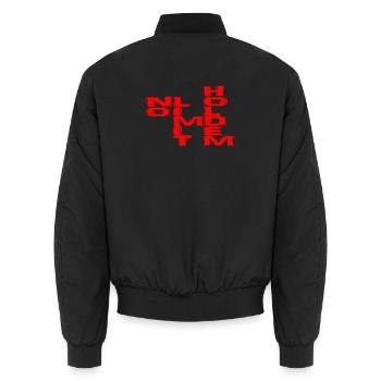 No Limit Holdem Poker rot - Unisex Bomberjacke - Schwarz - Hinten - AI Model Male 185 light (185cm)
