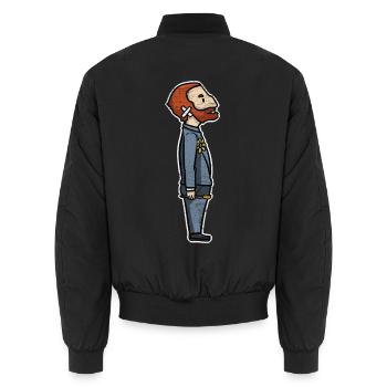 Strahlende Van Gogh Sonnenblume - Unisex Bomberjacke - Schwarz - Hinten - AI Model Male 185 light (185cm)