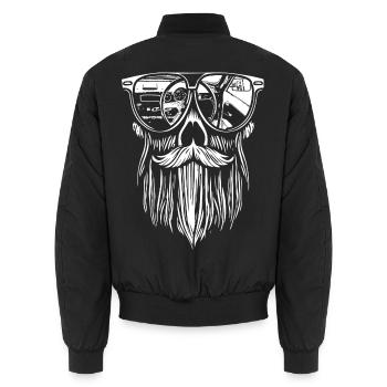 P601 Trabi in der Sonnenbrille - Unisex Bomberjacke - Schwarz - Hinten - AI Model Male 185 light (185cm)
