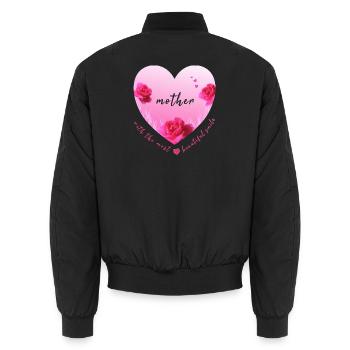 mother Mummy mom mama - Unisex Bomberjacke - Schwarz - Hinten - AI Model Male 185 light (185cm)