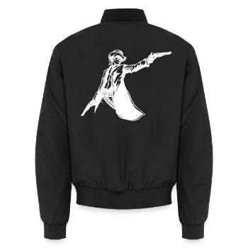Bandit - Unisex Bomberjacke - Schwarz - Hinten - AI Model Male 185 light (185cm)