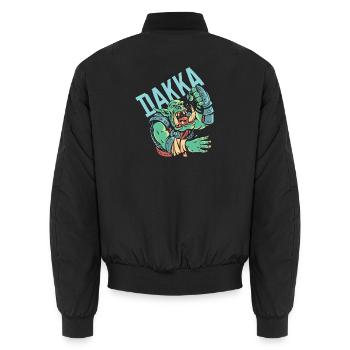 Dakka Orc - Unisex Bomberjacke - Schwarz - Hinten - AI Model Male 185 light (185cm)