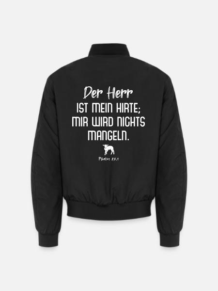 Der Herr ist mein Hirte - Unisex Bomberjacke - Schwarz