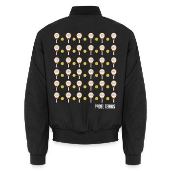Padel Tennis - Padel Tennis Sticker - Unisex Bomberjacke - Schwarz - Hinten - AI Model Male 185 light (185cm)