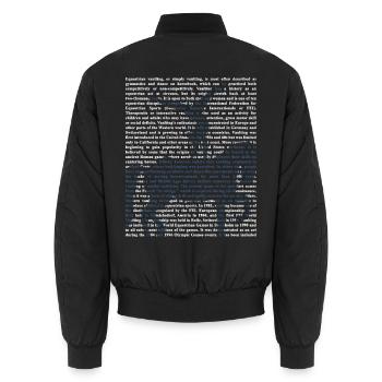 Akrobatisches Voltigieren Mannschaft - Unisex Bomberjacke - Schwarz - Hinten - AI Model Male 185 light (185cm)