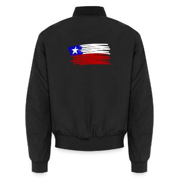 Chile Flag Flagge painted gemalt - Unisex Bomberjacke - Schwarz - Hinten - AI Model Male 185 light (185cm)