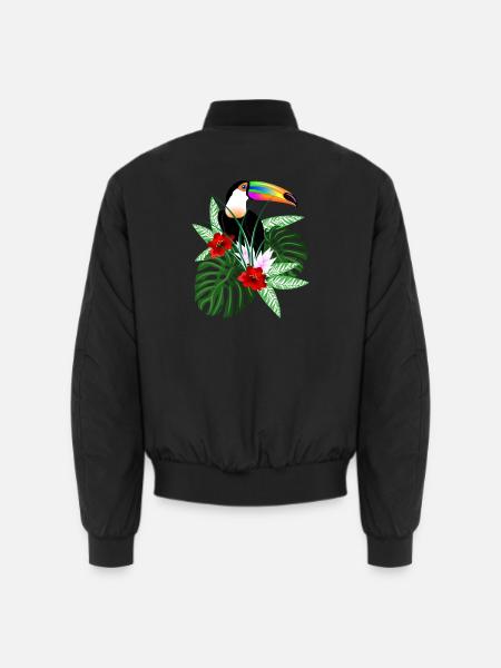 Vogel Tukan - Unisex Bomberjacke - Schwarz