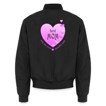best mom mommy mother - Unisex Bomberjacke - Schwarz - Hinten - AI Model Male 185 light (185cm)