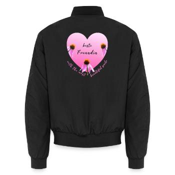 beste Freundin - Unisex Bomberjacke - Schwarz - Hinten - AI Model Male 185 light (185cm)