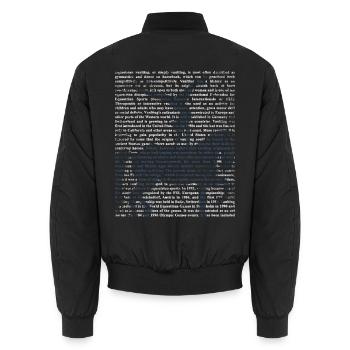 Akrobatisches Voltigieren Mannschaft - Unisex Bomberjacke - Schwarz - Hinten - AI Model Male 185 light (185cm)